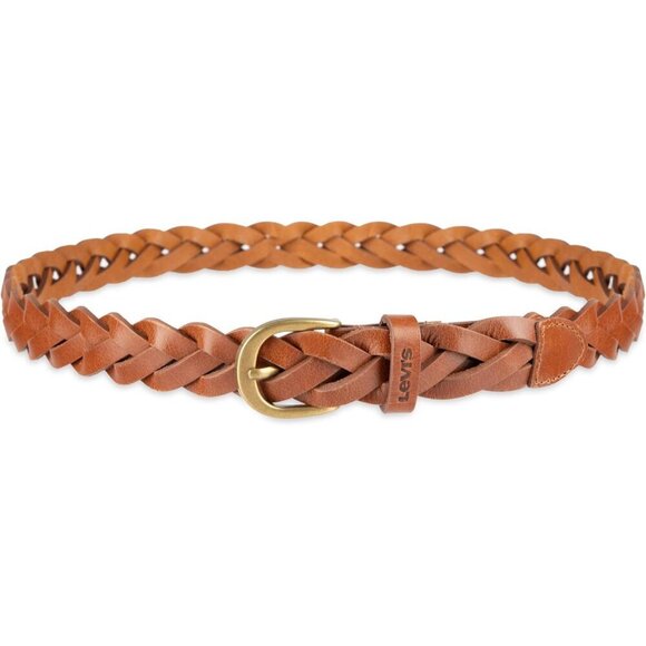 Women\'s Leather Braided Belt Fully Adjustable Casual Size Small